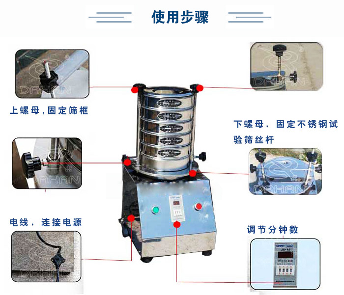 不銹鋼試驗?篩使用步驟：